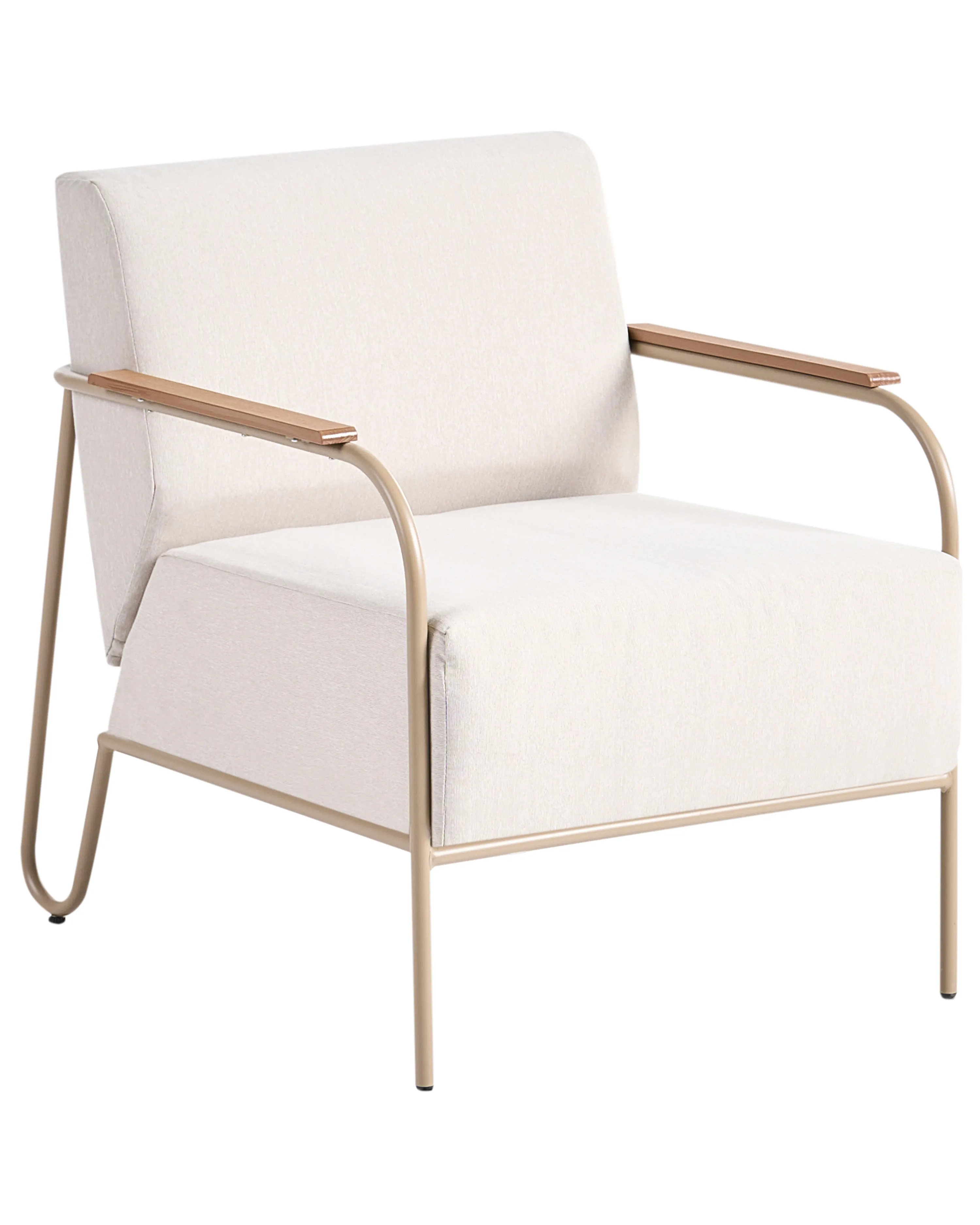 Set van 2 tuinstoelen NIMIS met ottomaan Lichtbeige
