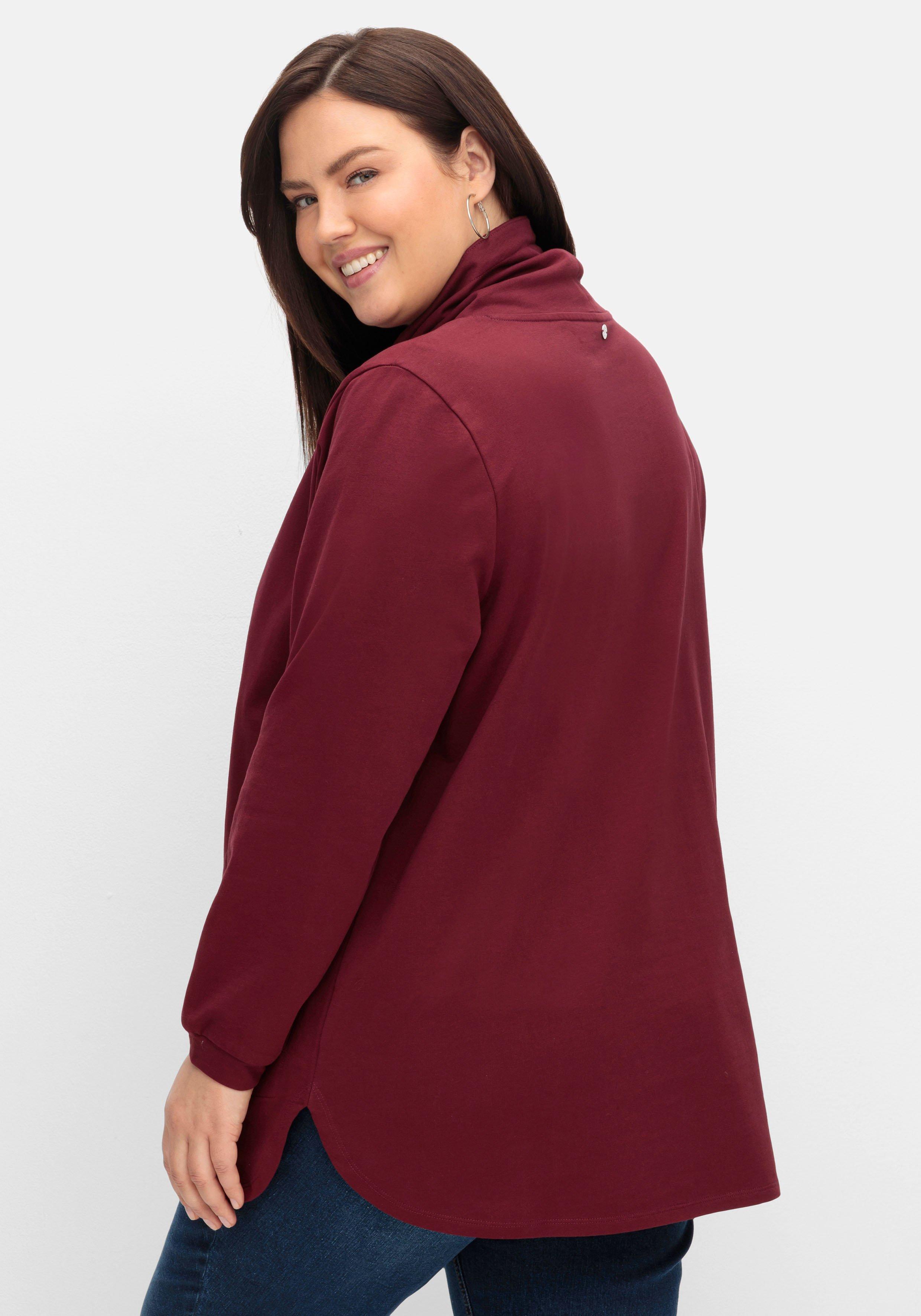 Sweatshirt mit hohem Kragen und Tunnelzug