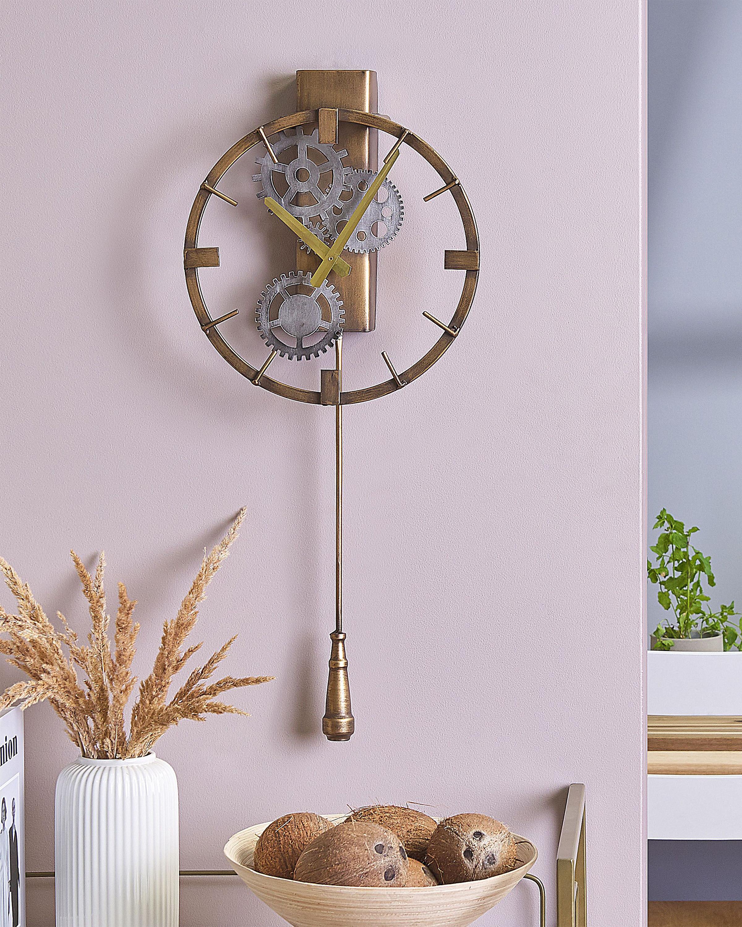 Wandklok MARCOTE 30 cm Metaal Goud