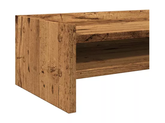 Support de moniteur vieux bois 42x24x16 cm bois d'ingénierie