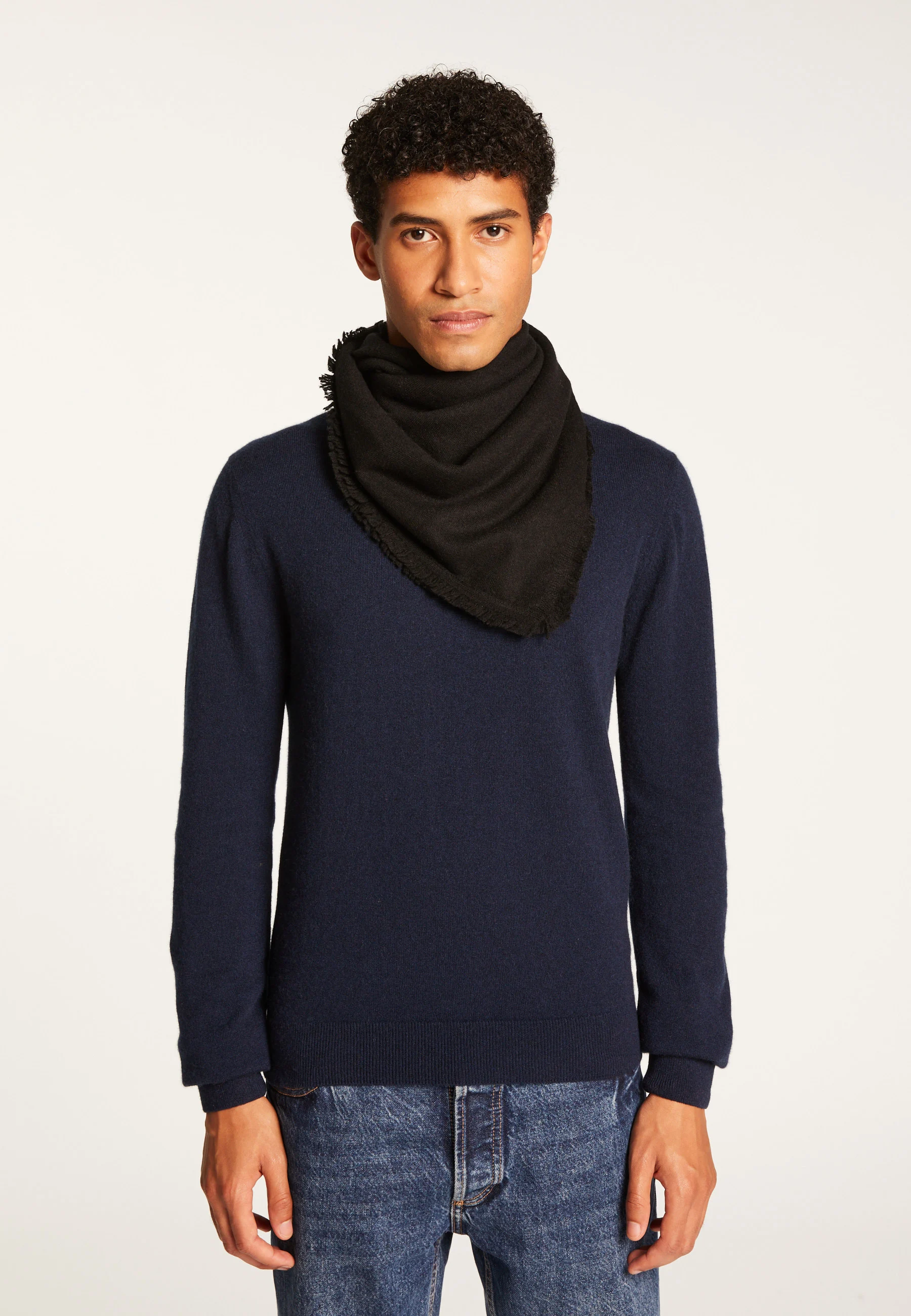 LOUAH24 - Foulard unisexe en cachemire | Noir