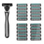 Barberhøvel + refill 22 deler