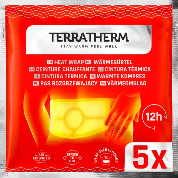 Vorteilspack Wärmegürtel, 5 Stück, Einheitsgröße - 12h Wärme