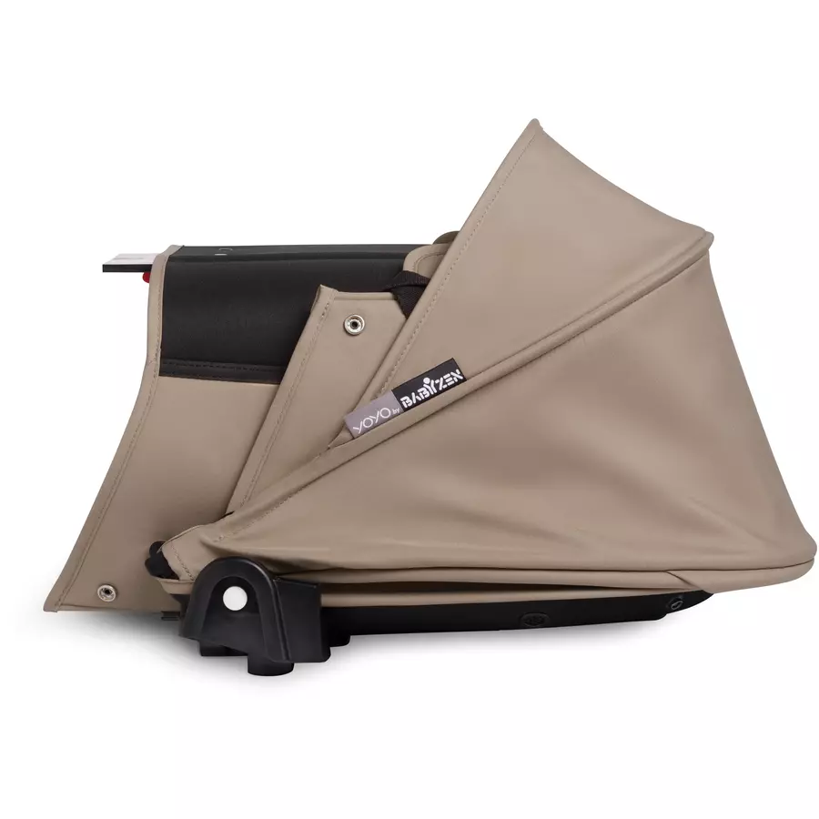 BABYZEN Kinderwagen YOYO2 0+ White mit Liegewanne und Textilset Taupe