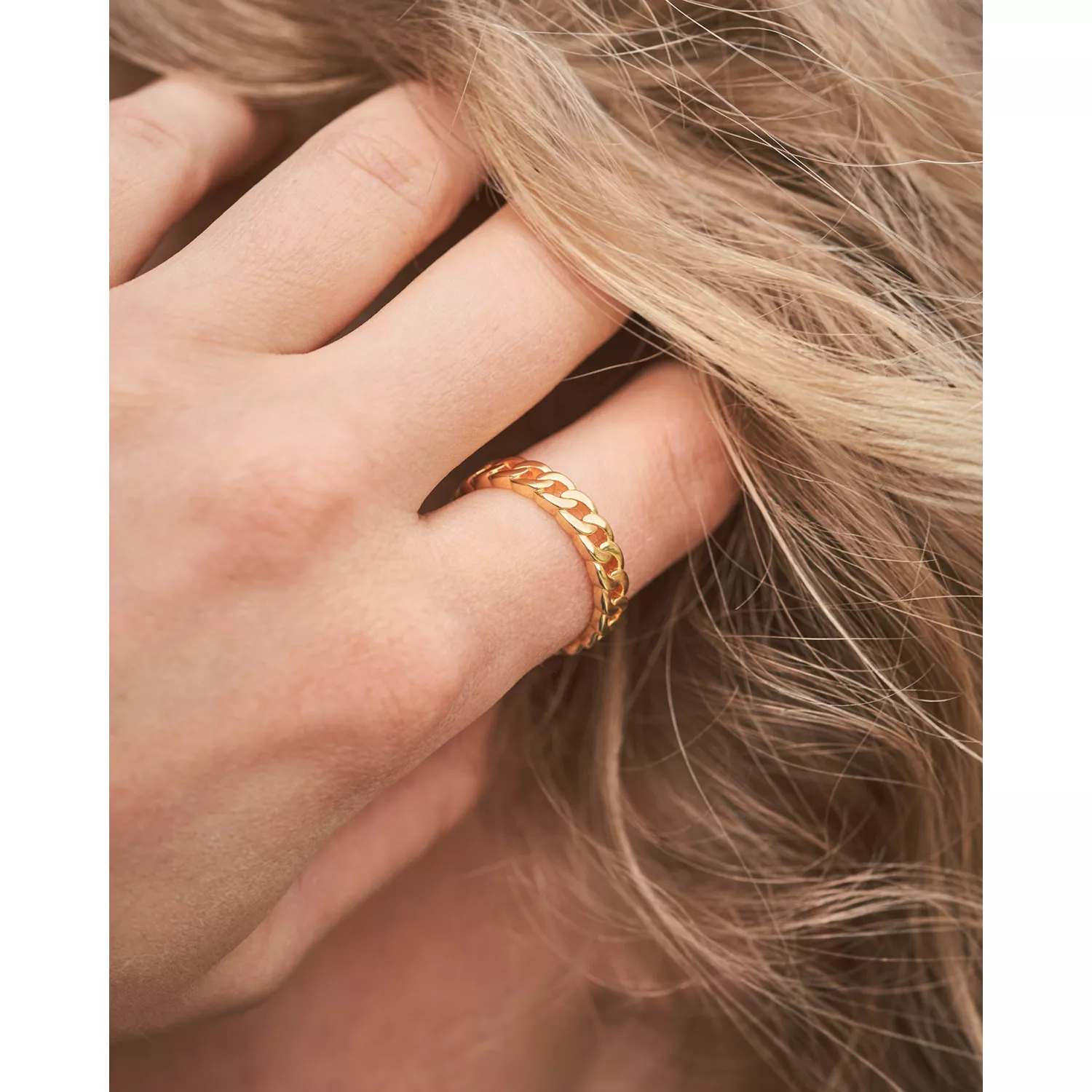Avilé Jewelry Panzer Ring 18 kt. Forgyldt Sølv DI009-GP