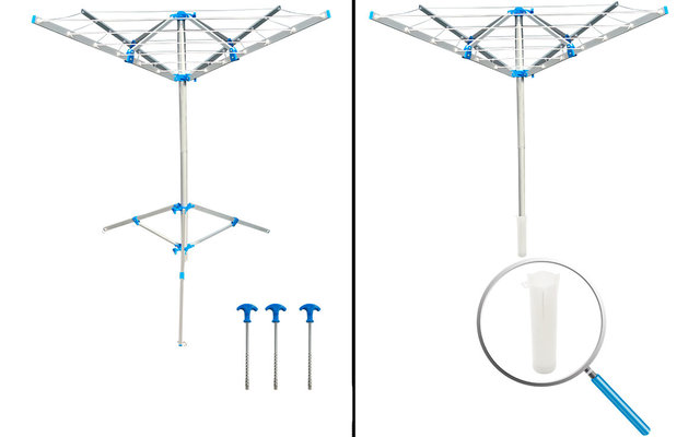 ProPlus Wäschespinne mit Standfuß inkl. 3 Heringe