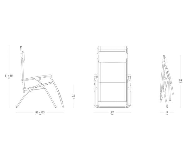 Lafuma Relaxliege R Clip, ca. B67/H114/T88 cm