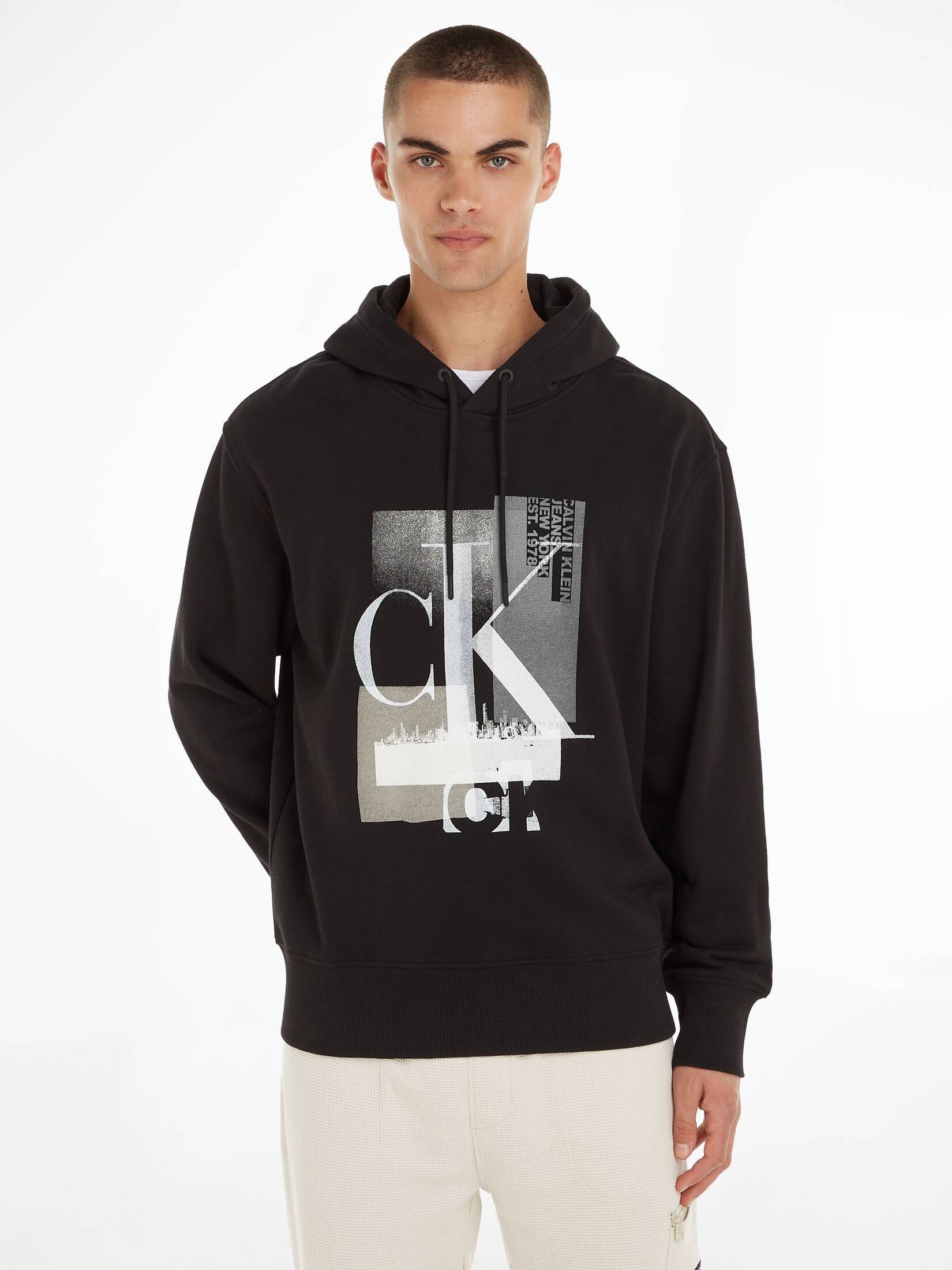 CALVIN KLEIN JEANS| Herren Hoodie CONNECTED LAYER LANDSCAPE