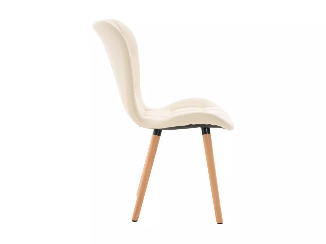 chaise salle à manger - Similicuir & Nature - Crème - Elda