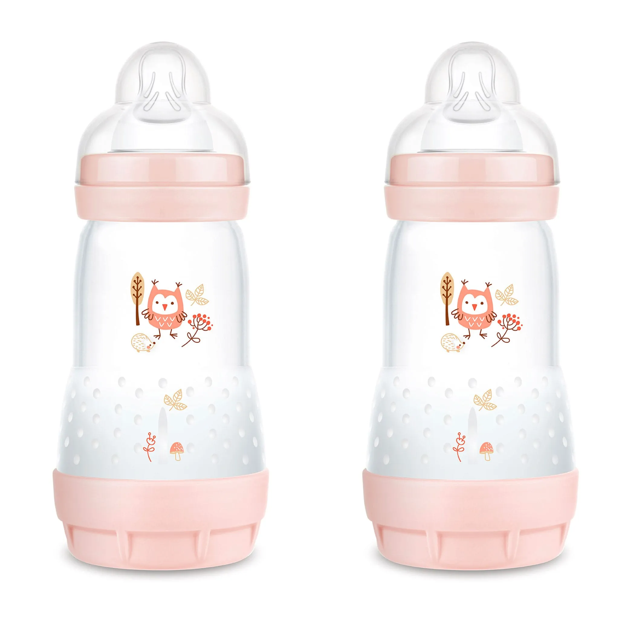 Mam Baby Biberons 9oz (2) Rose Mat