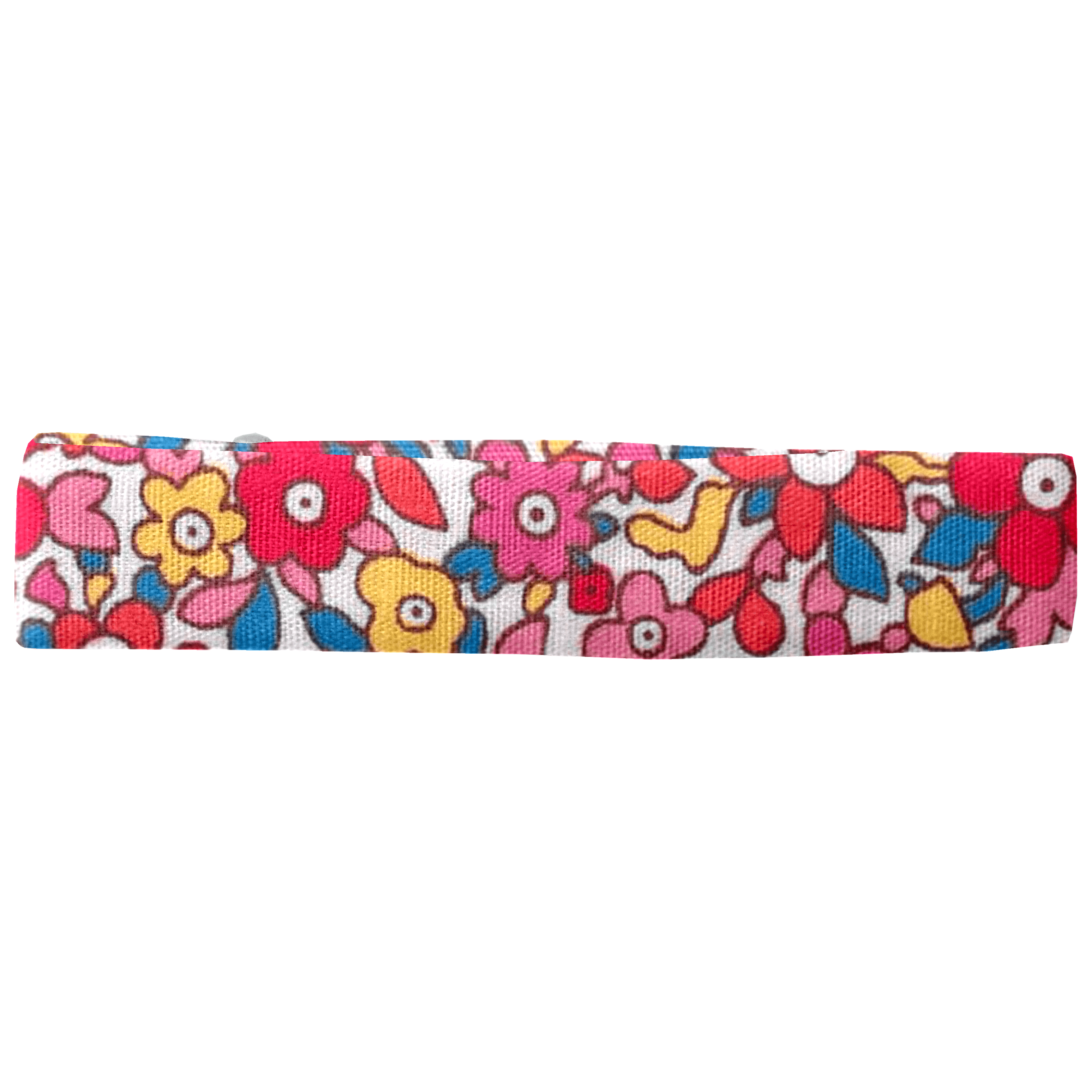 Barrette Croco Tissu Cocktail De Fleurs