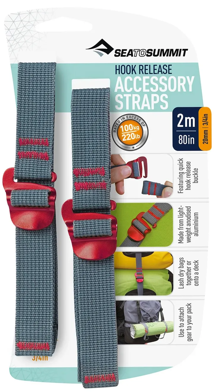 Sea To Summit Hook Release Accessory Strap 2m 20mm Red