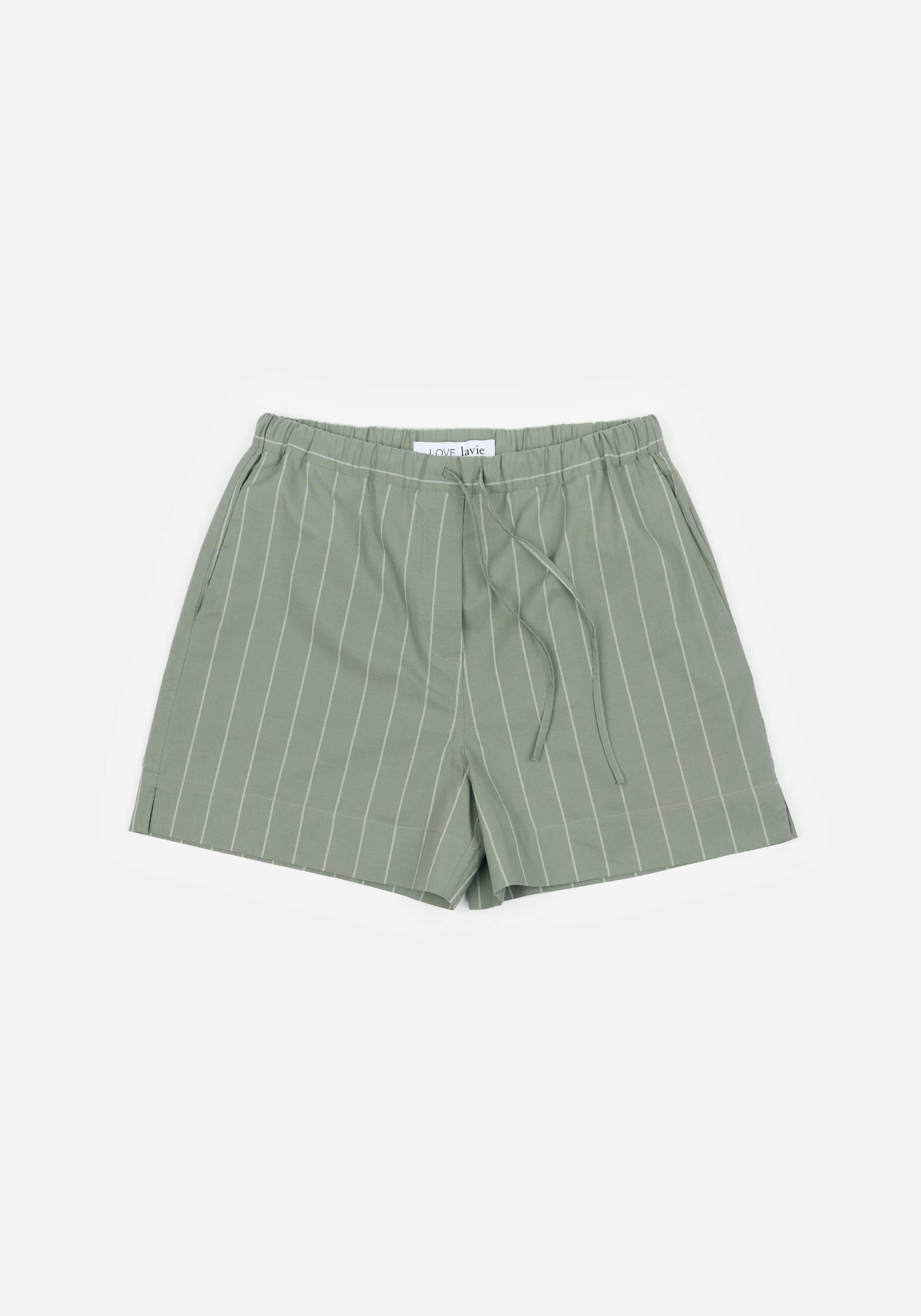 Lavie Shorts John Striped Fichtengrün/Undyed