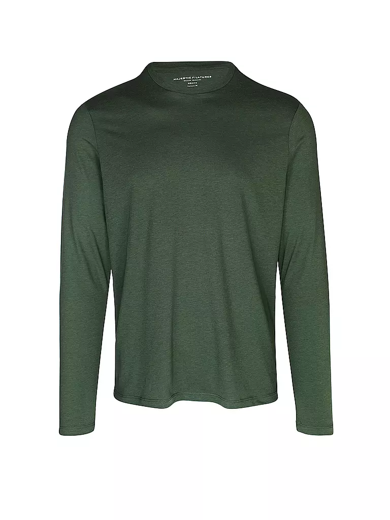 MAJESTIC FILATURES Langarmshirt dunkelgrün