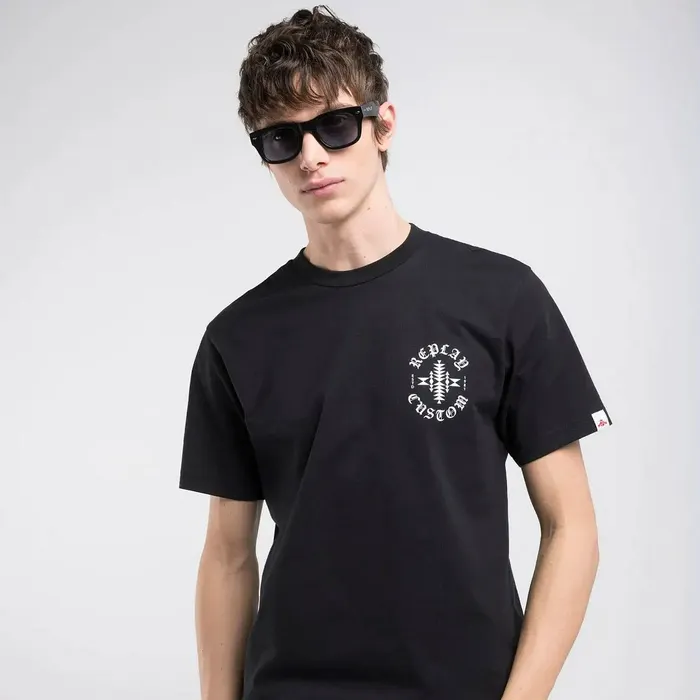 Replay Custom Print Shirt Heren