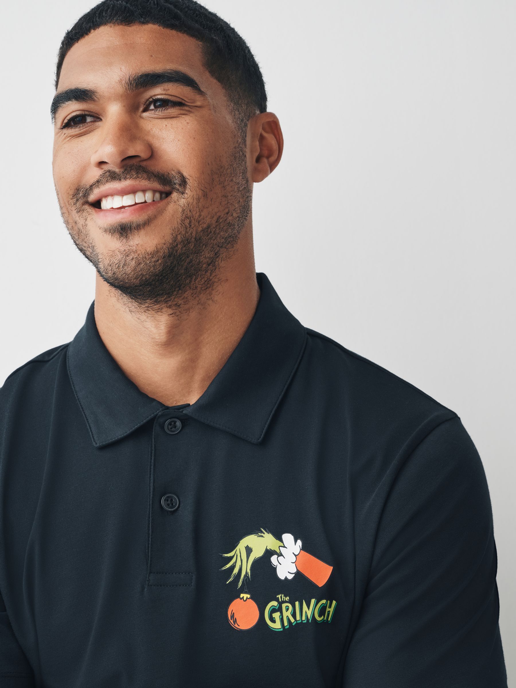 Black The Grinch - Kerstpoloshirt