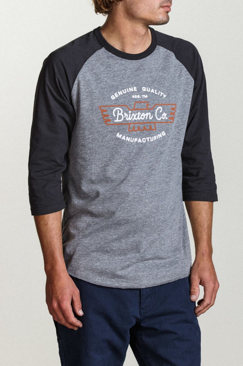 Brixton Concord 3/4 SLV Heather Grey Washed Black S