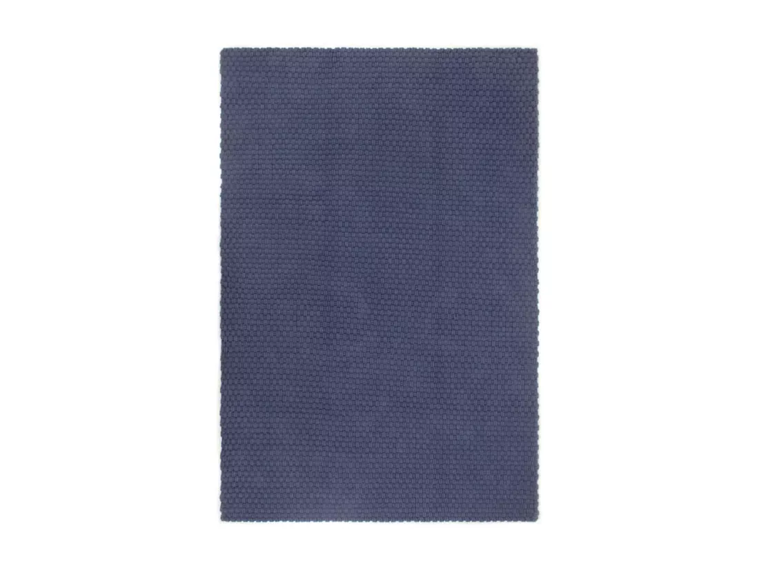 Prolenta Premium - Tapis rectangulaire Bleu marine 180x250 cm Coton