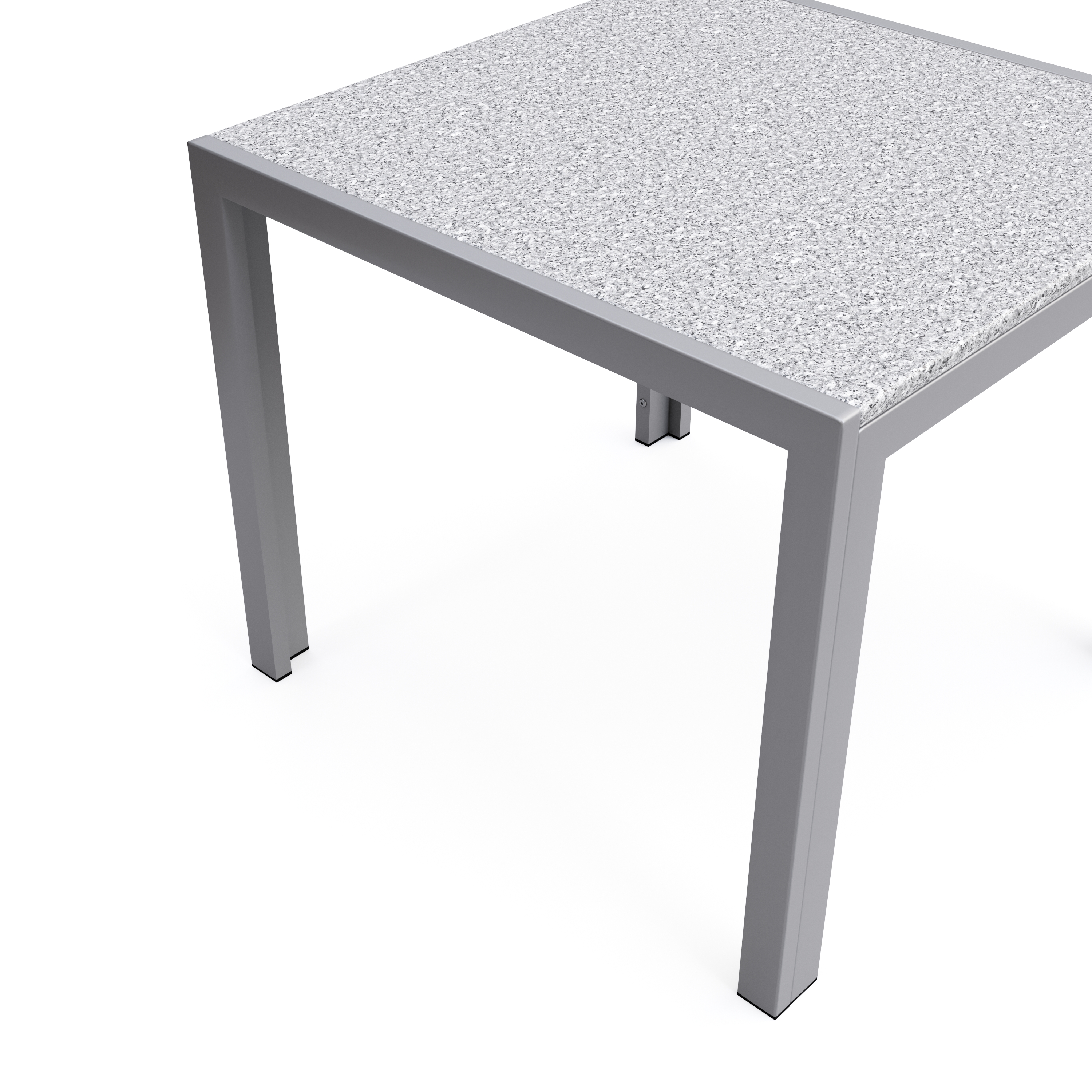 Granittisch 80 x 80 x 75 cm grau