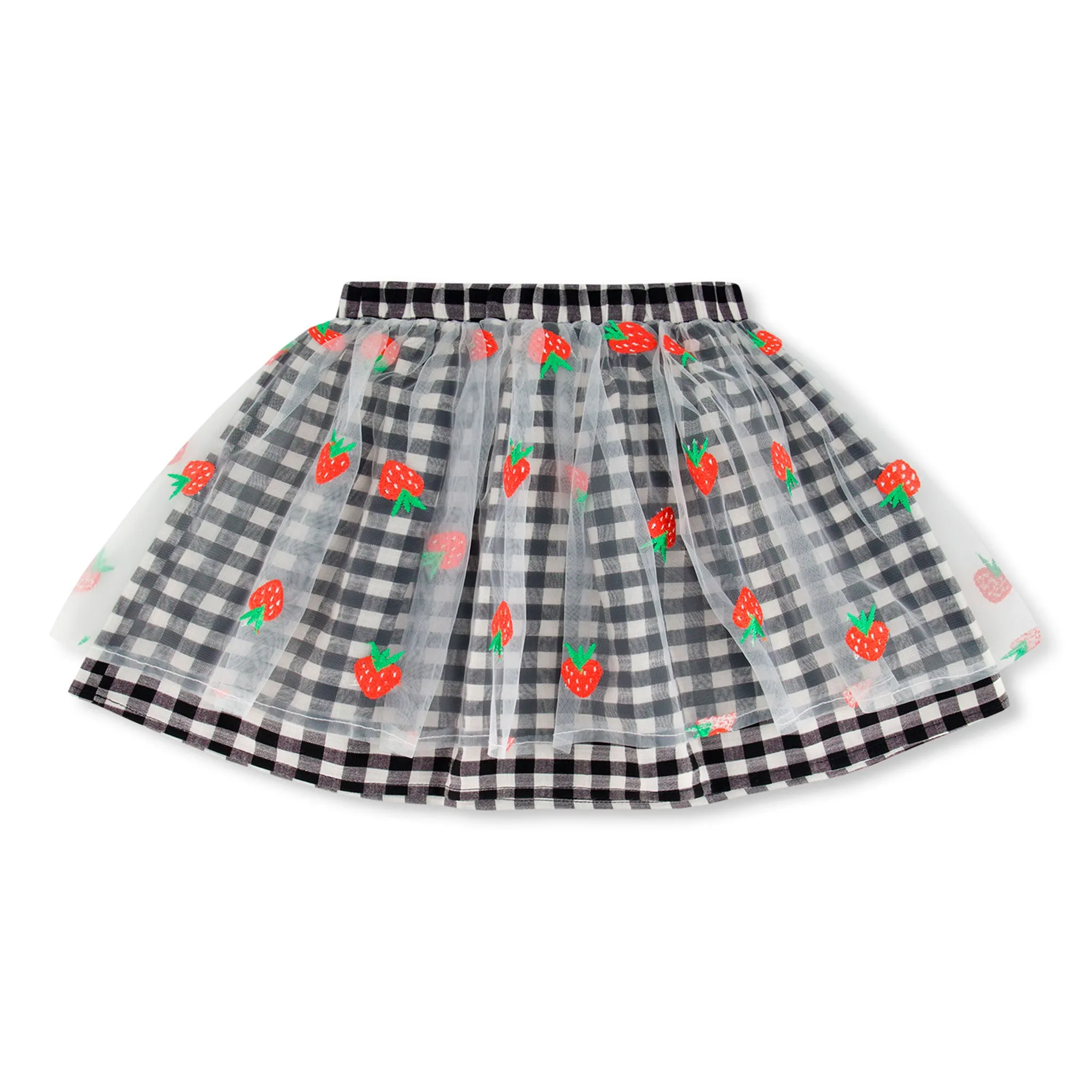 Deux par Deux Jupe Vichy Fraise 7-10ans