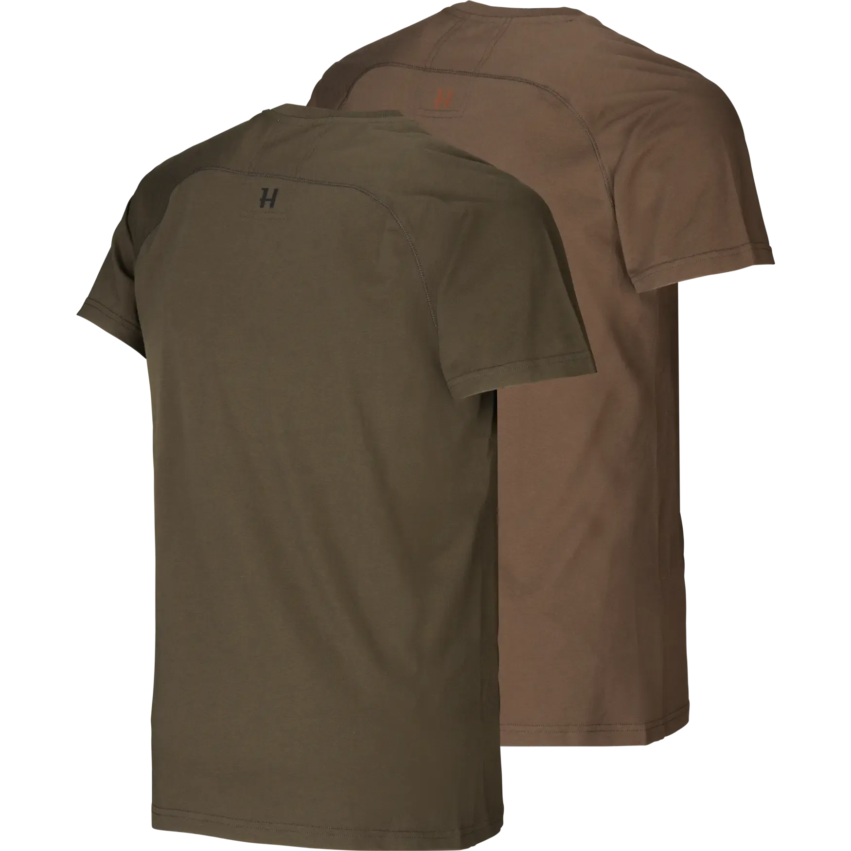 Härkila Men's Härkila Logo T-Shirt 2-Pack Willow Green/Slate Brown