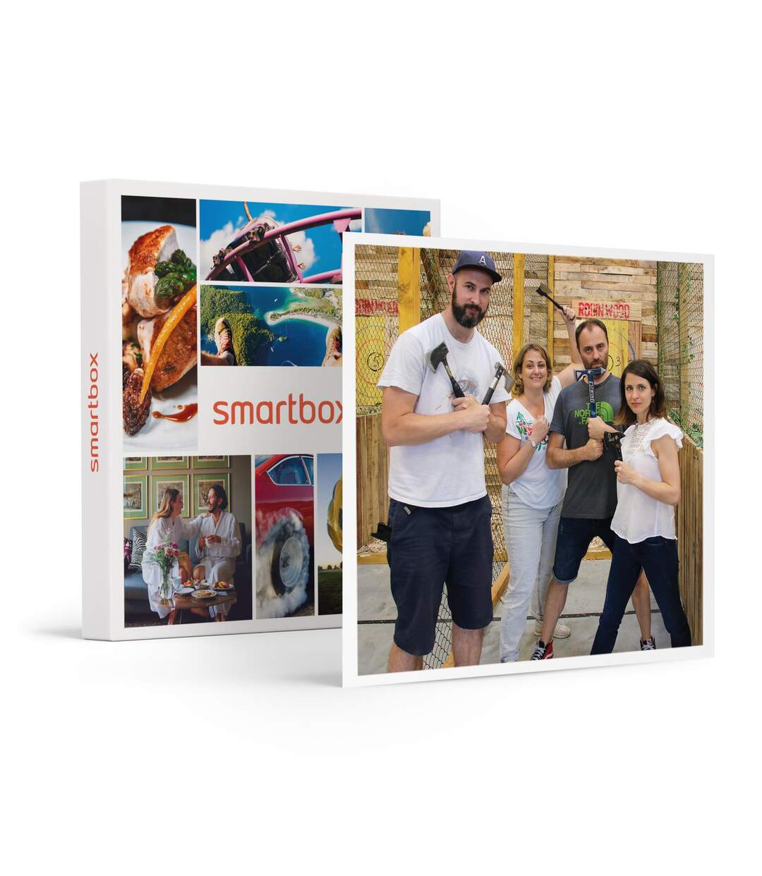 Activité insolite entre amis : 1h de lancer de hache près de Fontainebleau - SMARTBOX - Coffret Cadeau Sport & Aventure