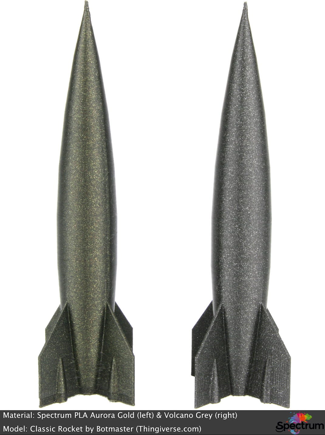 Spectrum  PLA Glitter Volcano Grey, 1,75 mm / 1000 g    Glitzerndes PLA-Filament