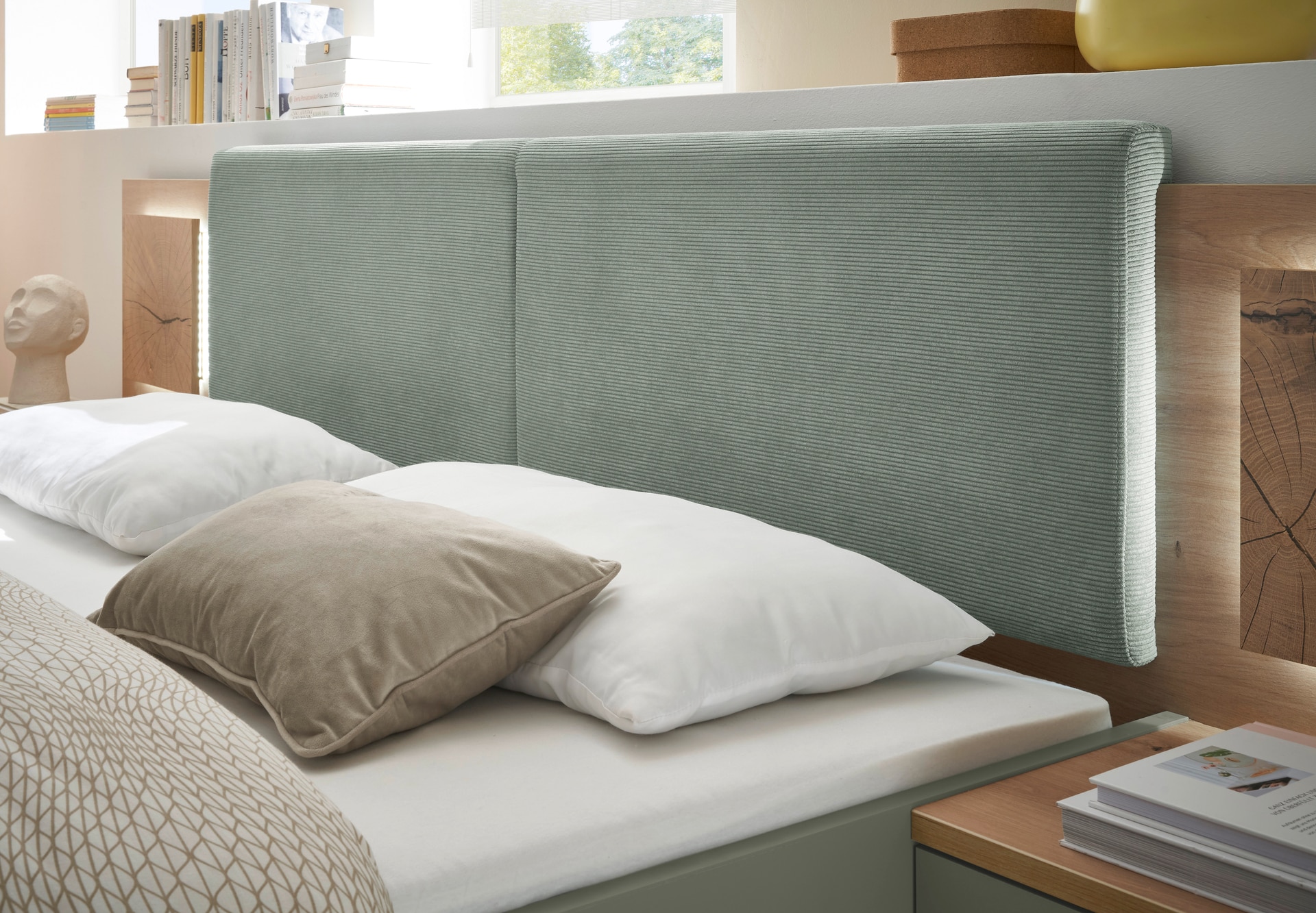 LIV'IN Bettanlage SIMADA 3-teilig braun/ grün