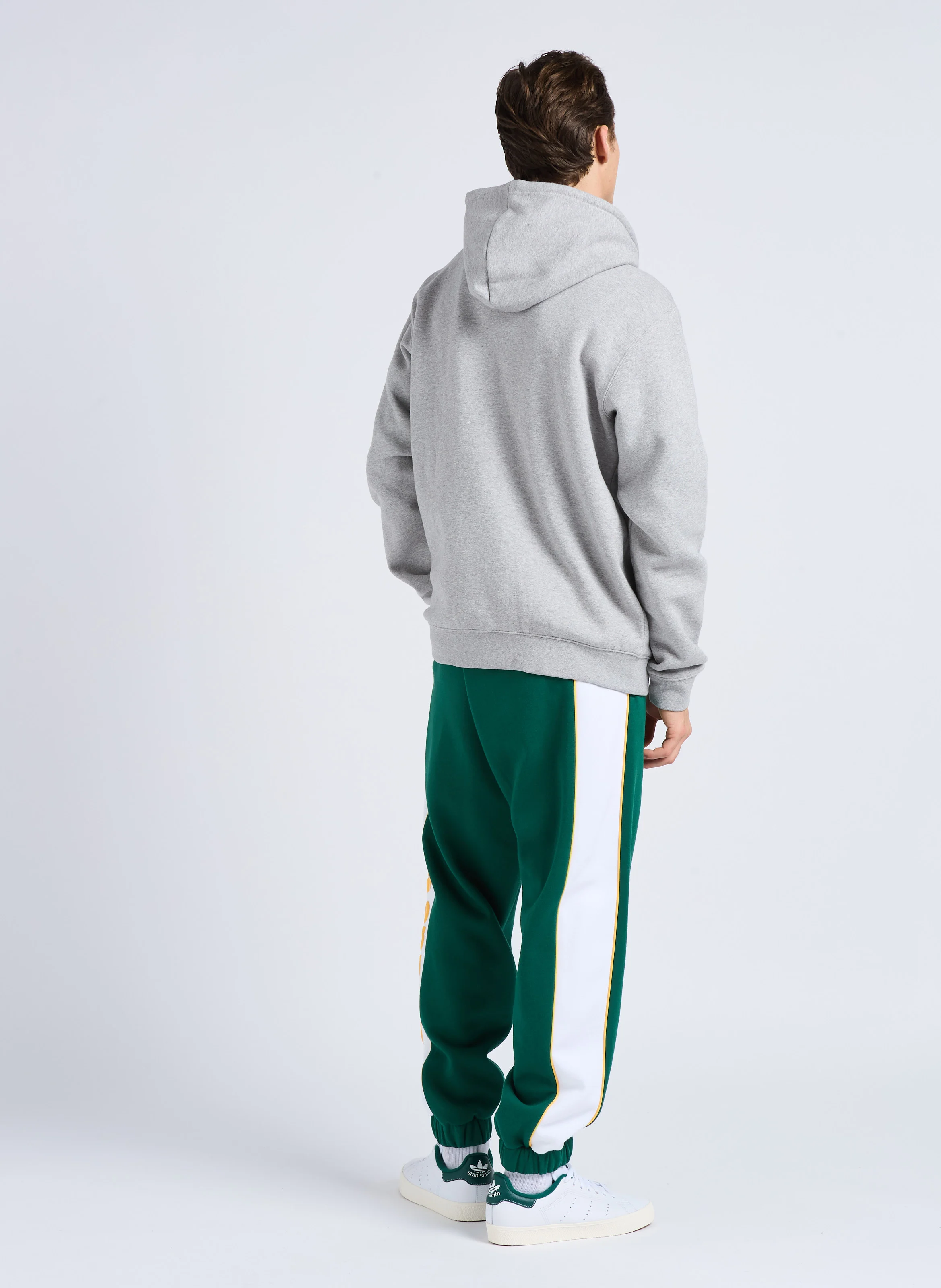 Sweat à capuche molletonné en coton mélangé | Gris