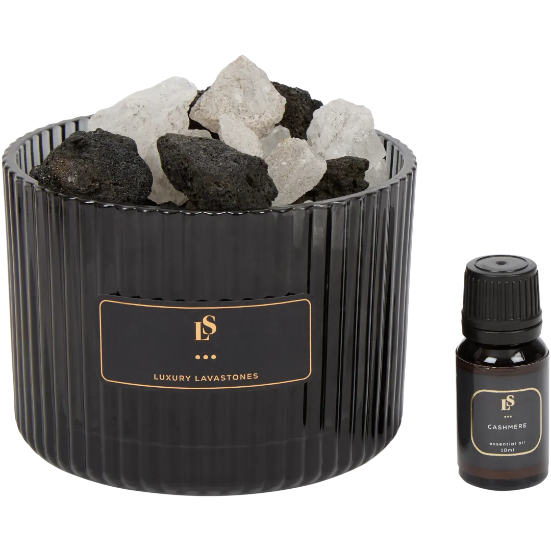 Diffuseur d'huiles essentielles avec pierres de lave