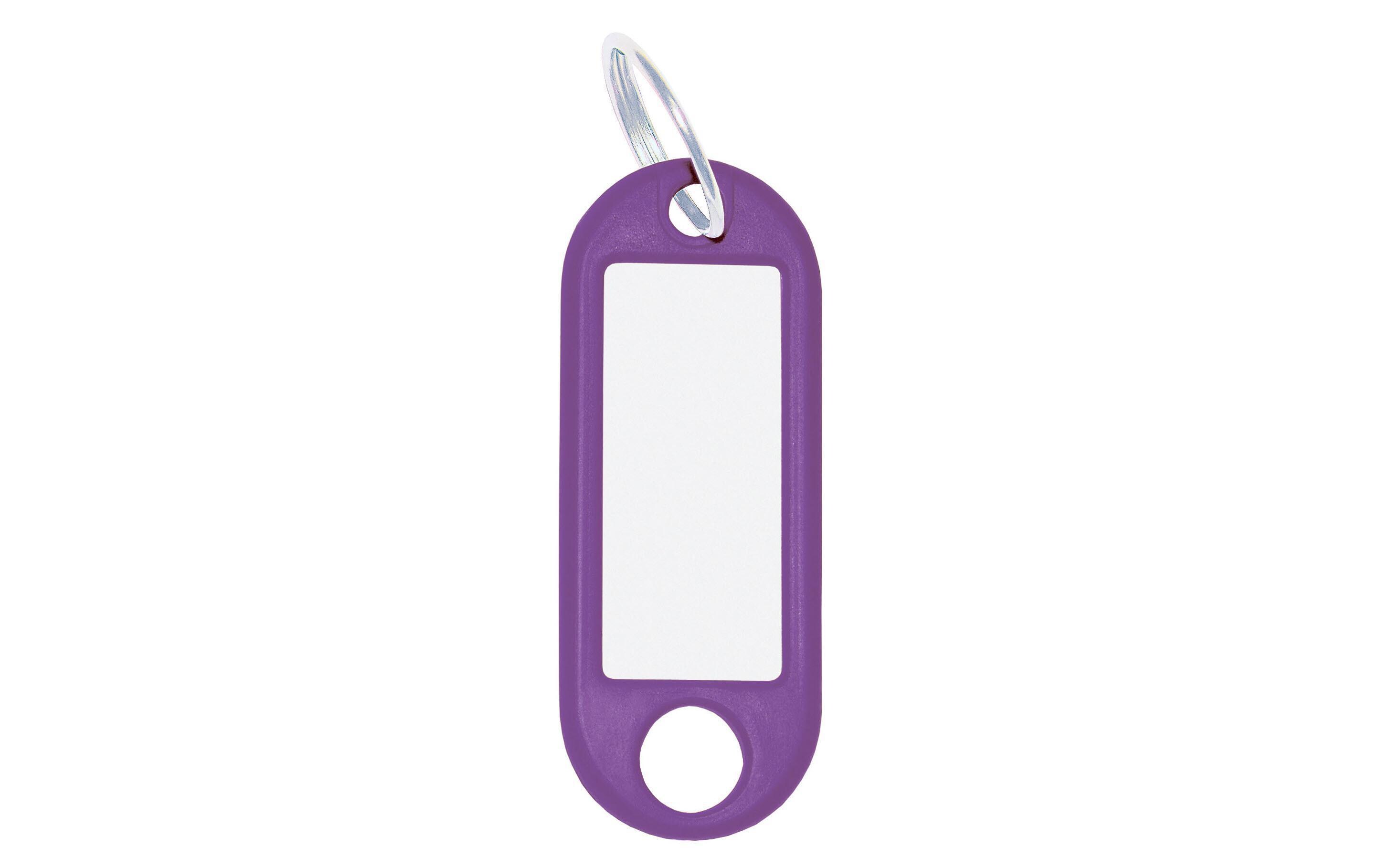 Schlüsselanhänger 18 mm mit Ring, Violett, 100 StückSchlüsselanhänger