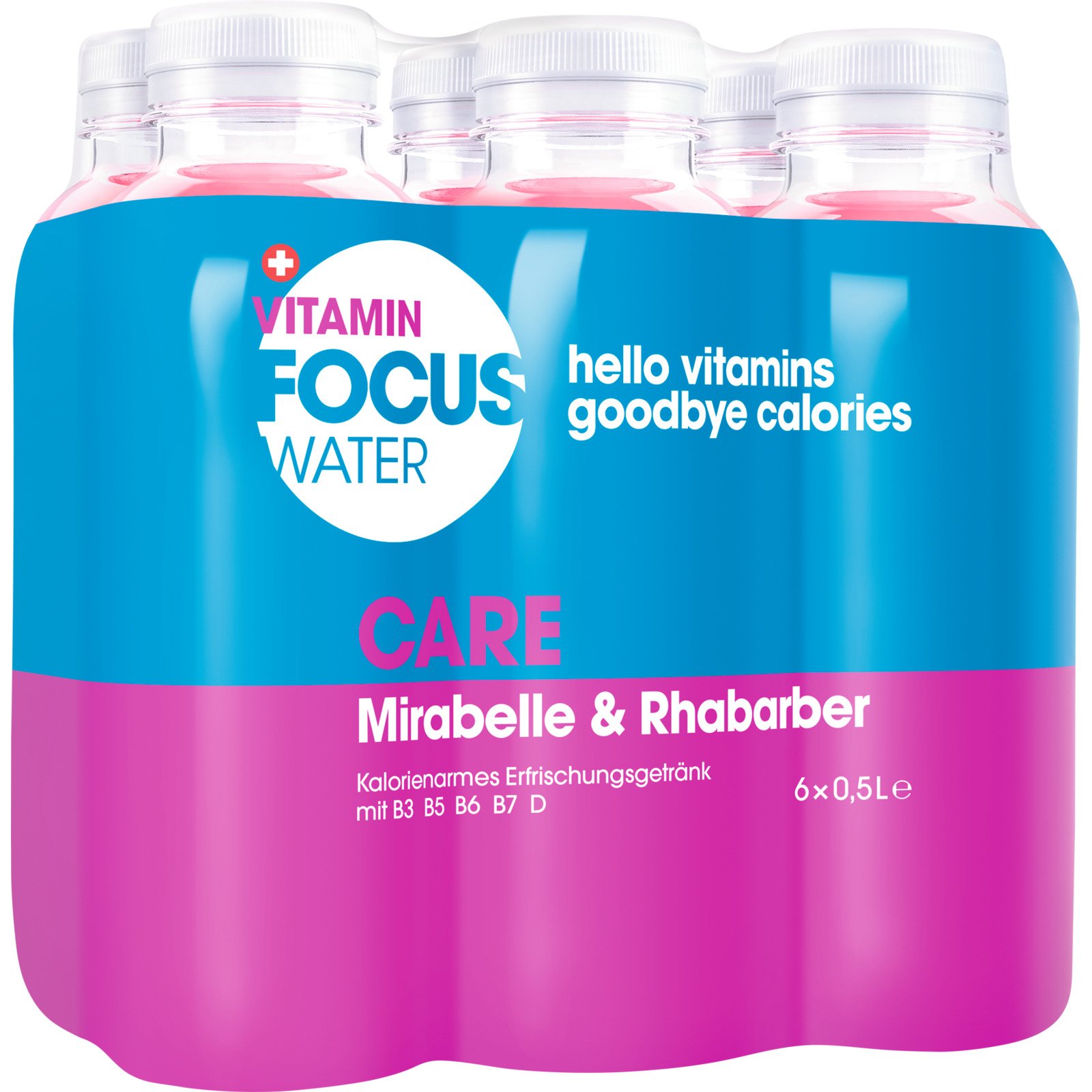 Focuswater Care Mirabelle & Rhabarber 6 x 50 cl
