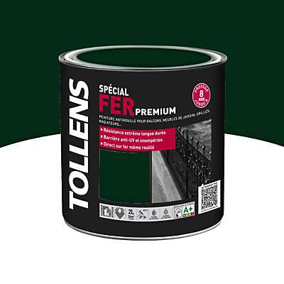 Peinture extérieure et intérieure fer vert basque Tollens 2L