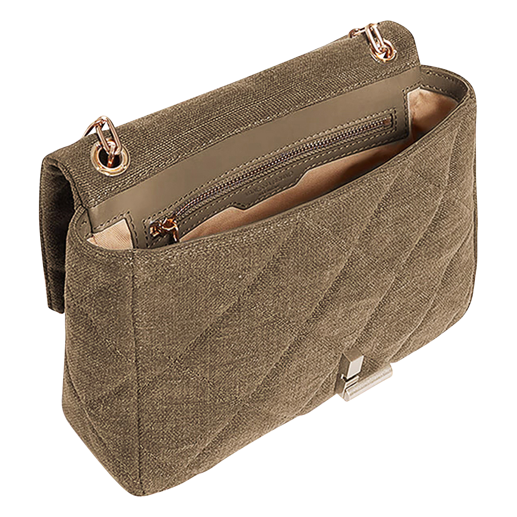 GRAND MOON - Sac bandoulière en lin | Vert
