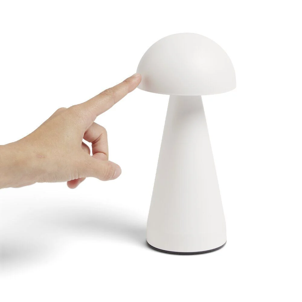 Lampe de table Roundi USB tactile blanche Ø9,5xH22,5cm
