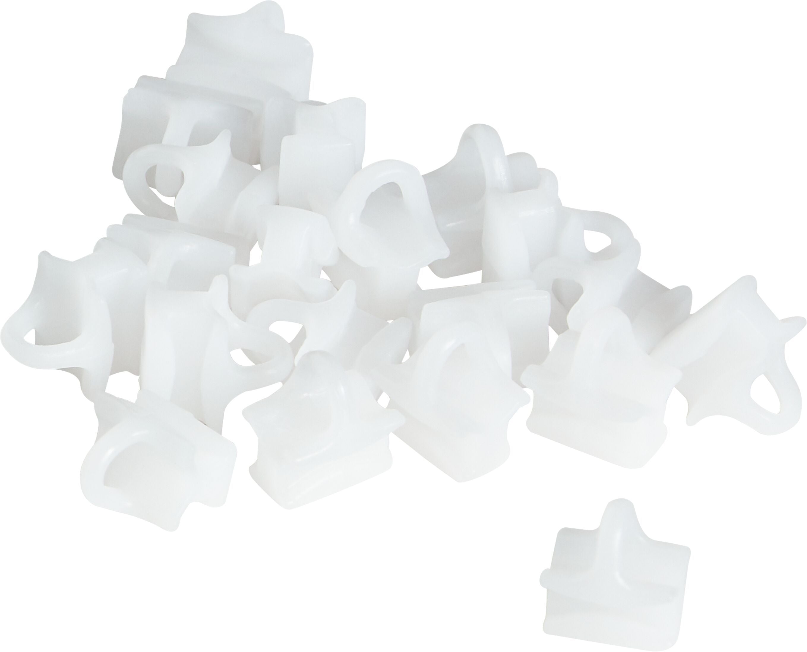 MINI Gleiter mit Queröse - Weiss / B: 10.0 mm x T: 10.0 mm x H: 5.0 mm