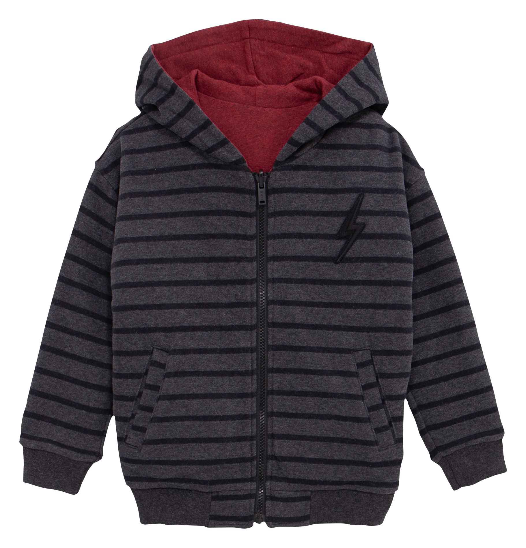 Cardigan réversible rayé en coton | Rouge