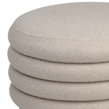 KARWEI poef Luna beige stof
