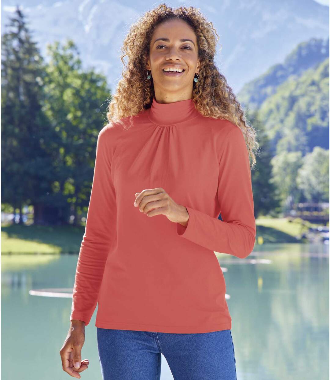 Lot de 2 Sous-Pulls Col Montant Froncé