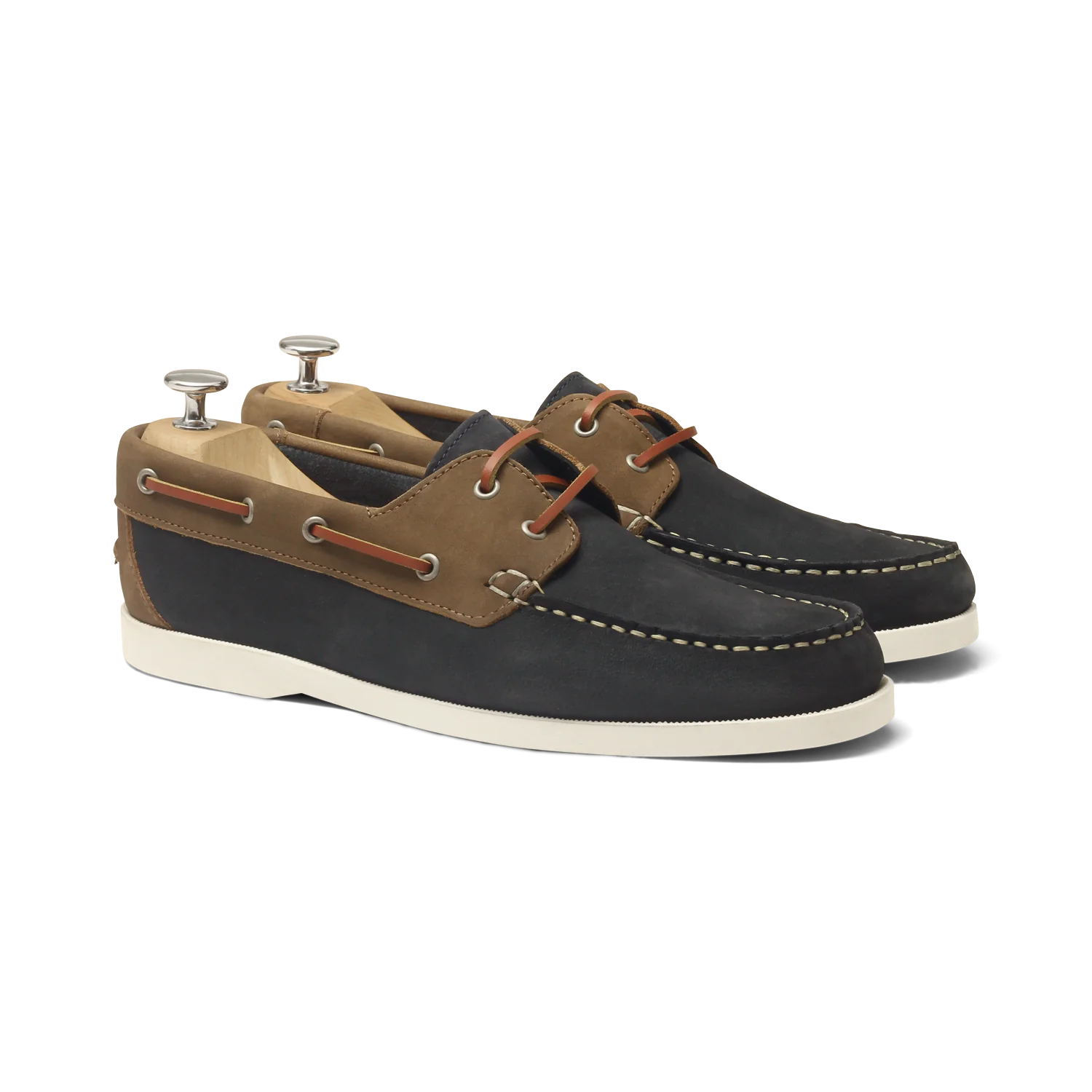 Bato-Chaussure bateau en nubuck bleu / gold