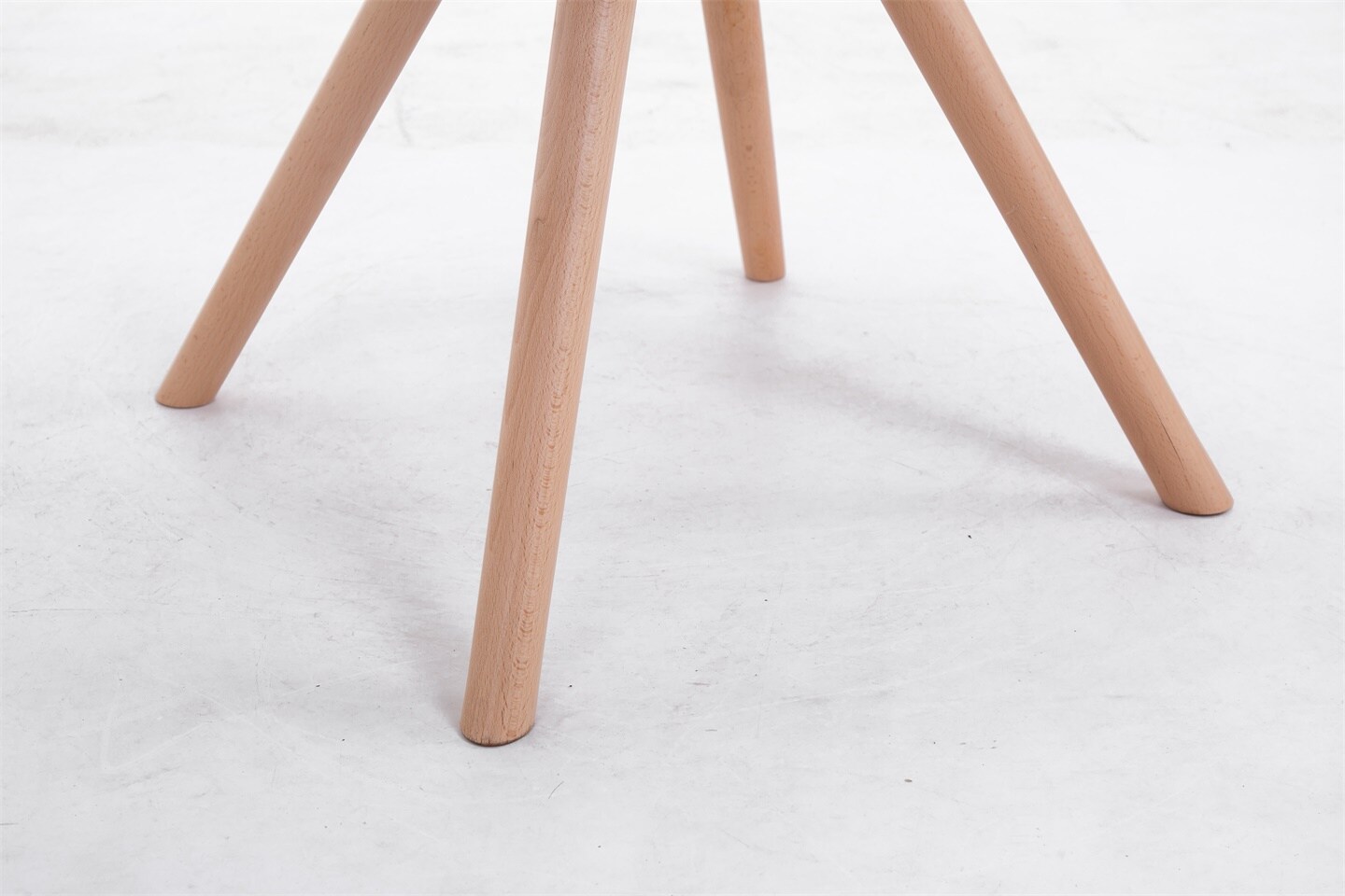 CLP Retro-Stuhl Toulouse Rund Mit Stoffbezug Und Hochwertigem Sitzpolster I Lehnstuhl Mit Stabilem Holzgestell I Sitzhöhe 48 cm