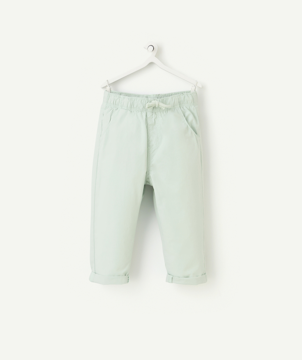 pantalon droit relax bébé garçon couleur menthe