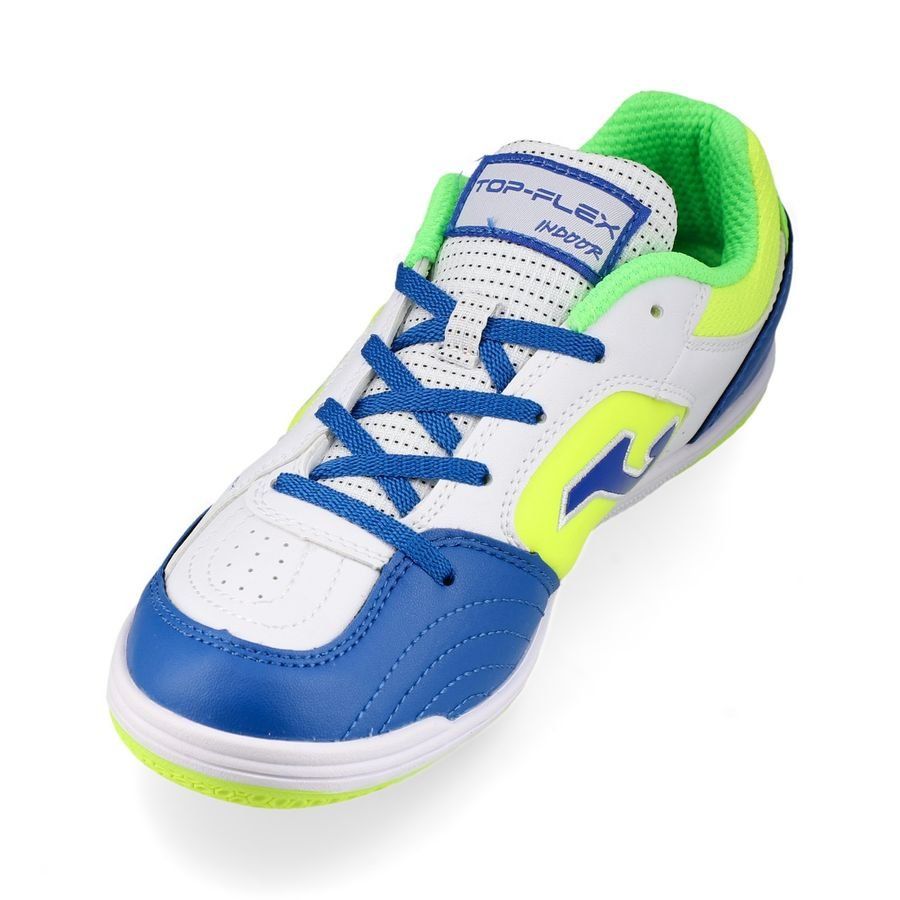 Joma Top Flex IN - Blanc/Bleu/Jaune Enfant
