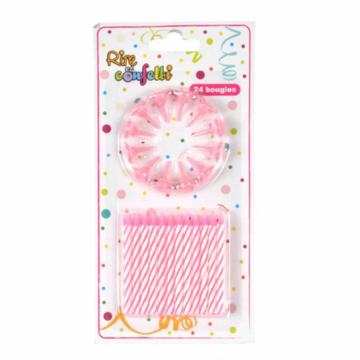 Paris Prix 24 Bougies d'Anniversaire Support Rose