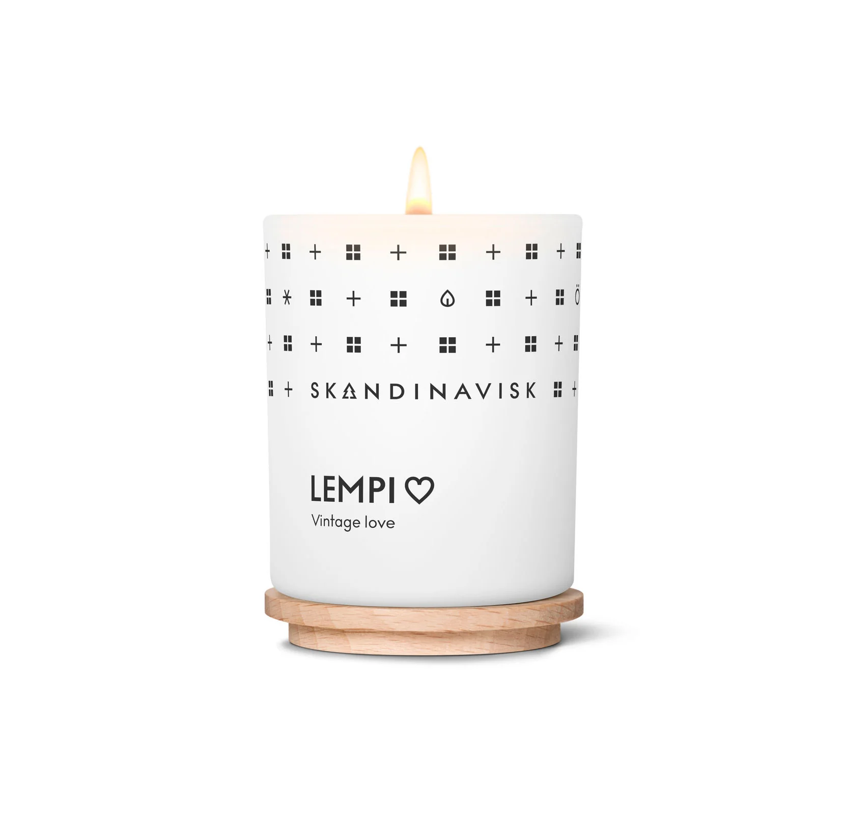 Skandinavisk  Lempi duftlys, 65g. - White