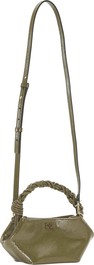 Ganni Ganni Bou Bag Mini Patent Military olive