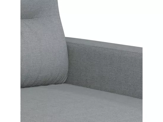 Canapé à 3 places Gris clair 180 cm Tissu