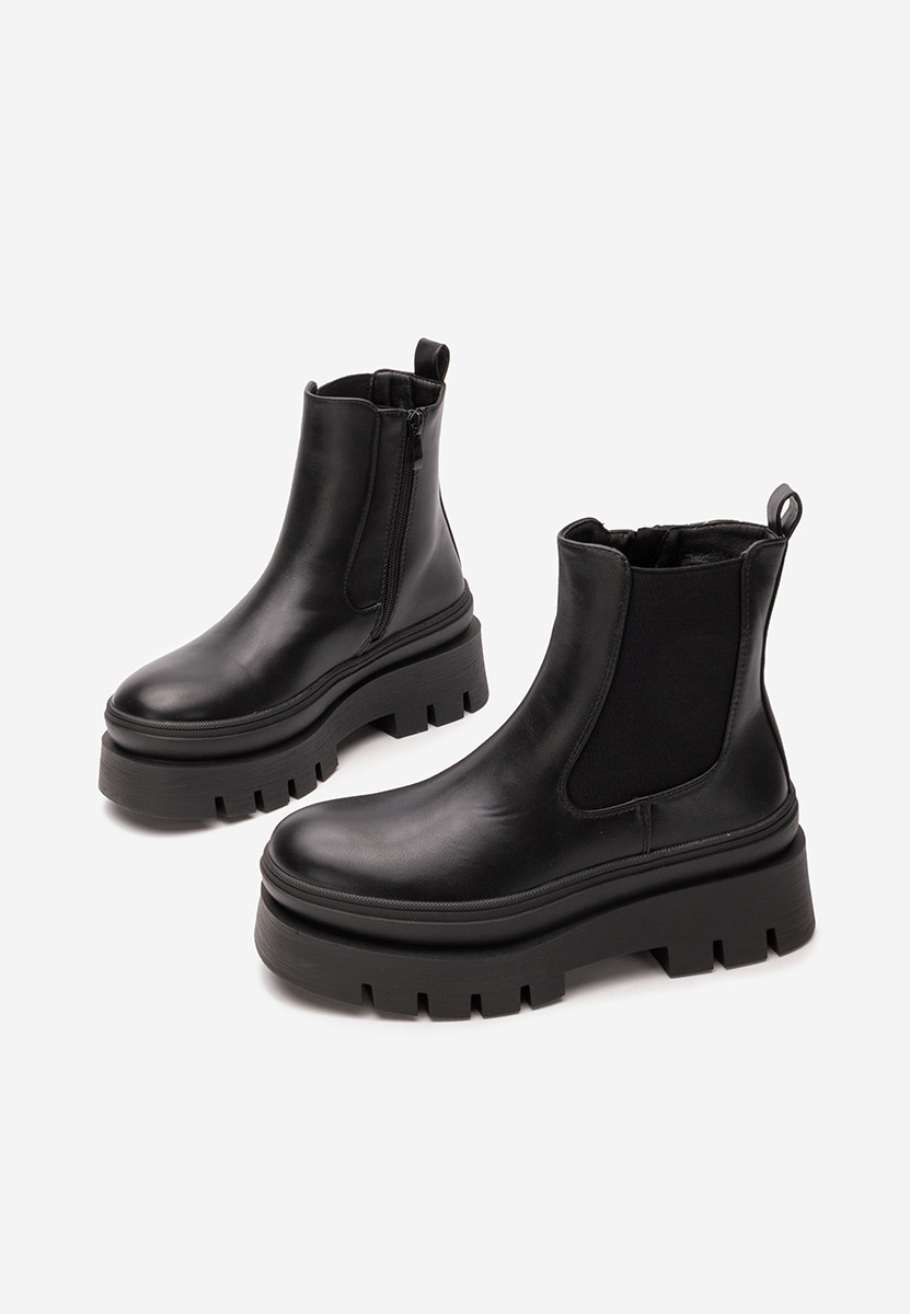 Bottines à plateau noires Mayte