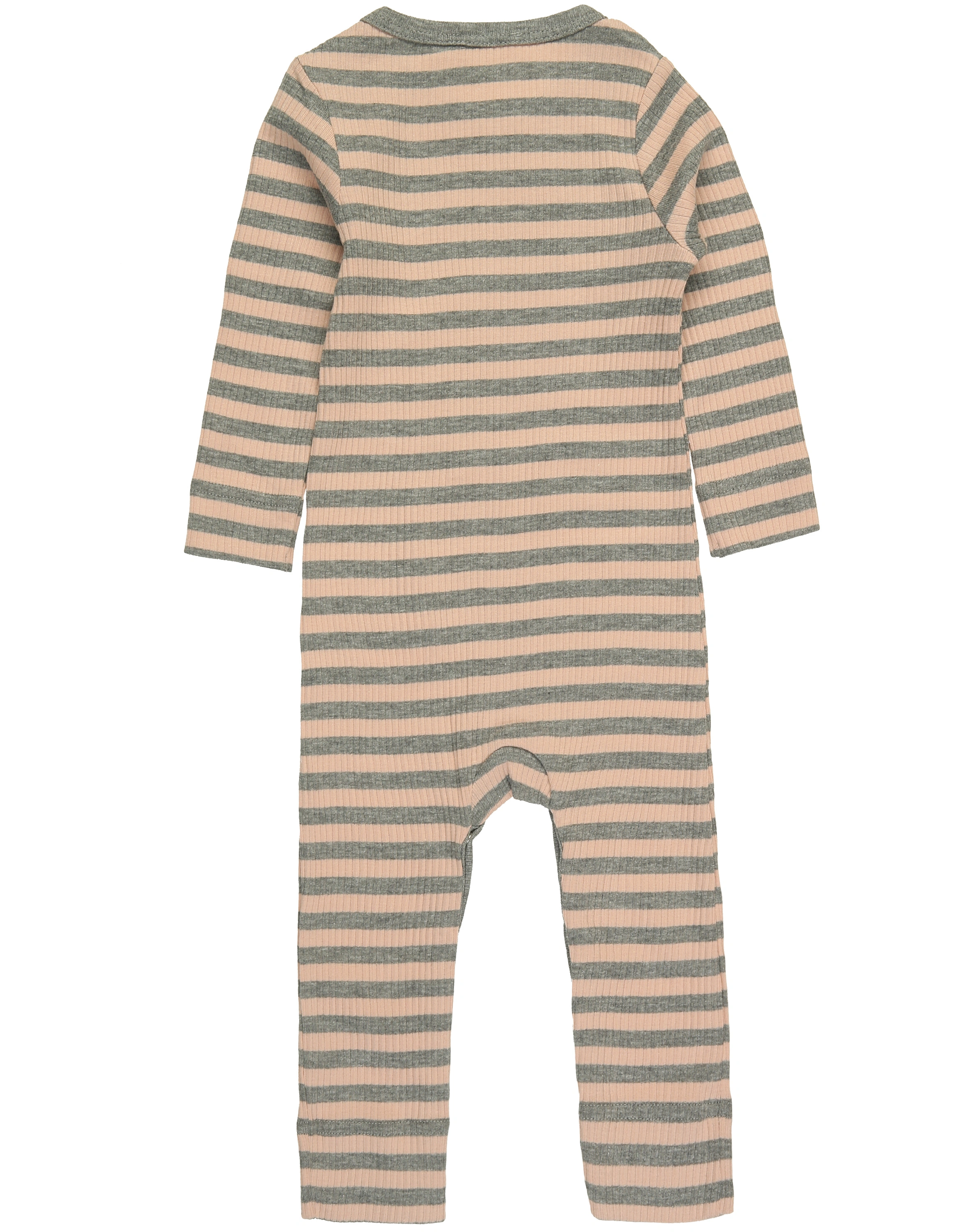 Strampler RIB STRIPE ohne Fuß in rose/grey melange