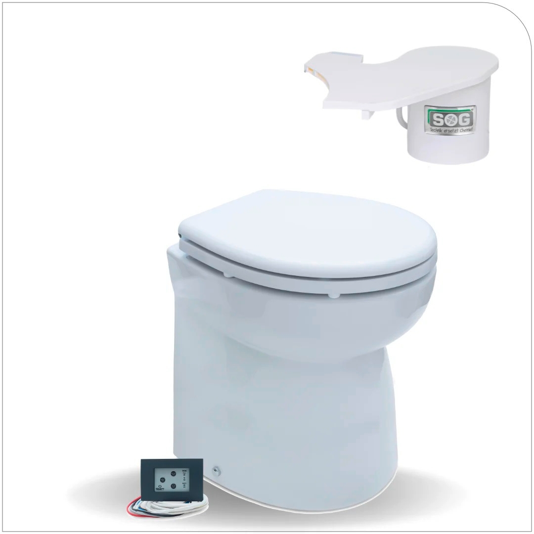 SOG Compact Quick Geruchsabsaugungssystem Rechte Ausführung für Albin Silent 12V Zerhacker-Toilette